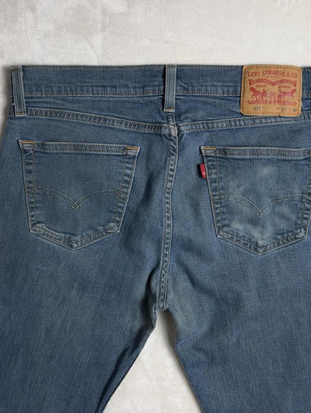 Levi's 511 Slim Fit Jeans Mens 33x30 Medium Wash Blue Denim Stretch Casual